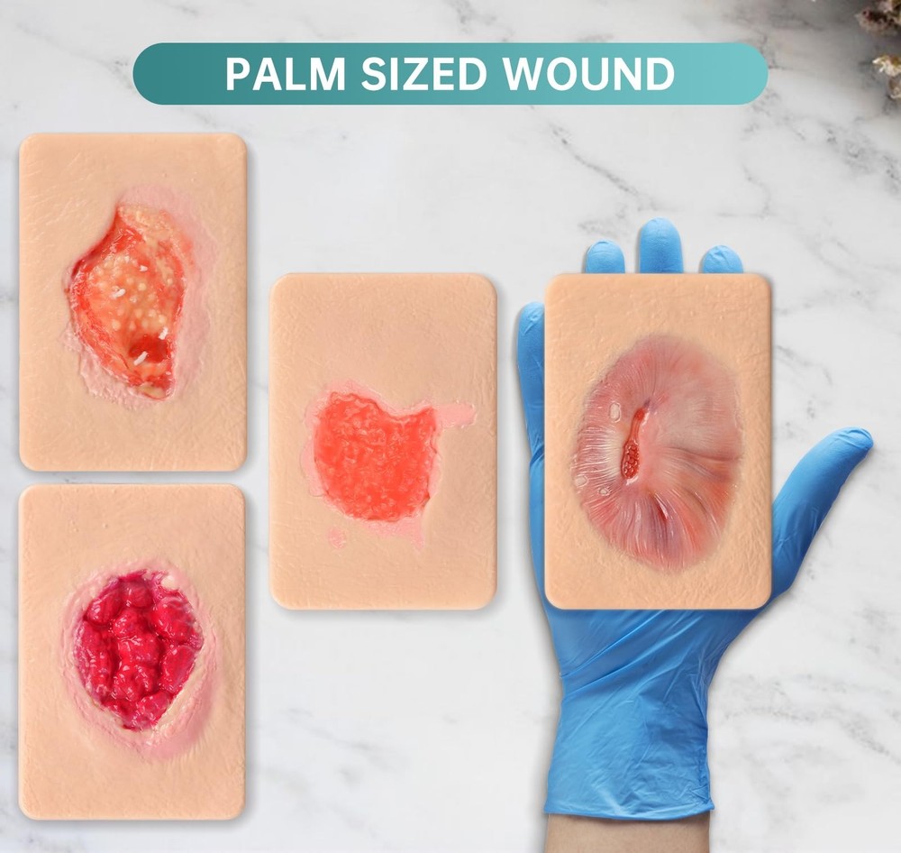 Granulation Wound Packing Trainer, Palm Sized Wound Simulation Models for Med...