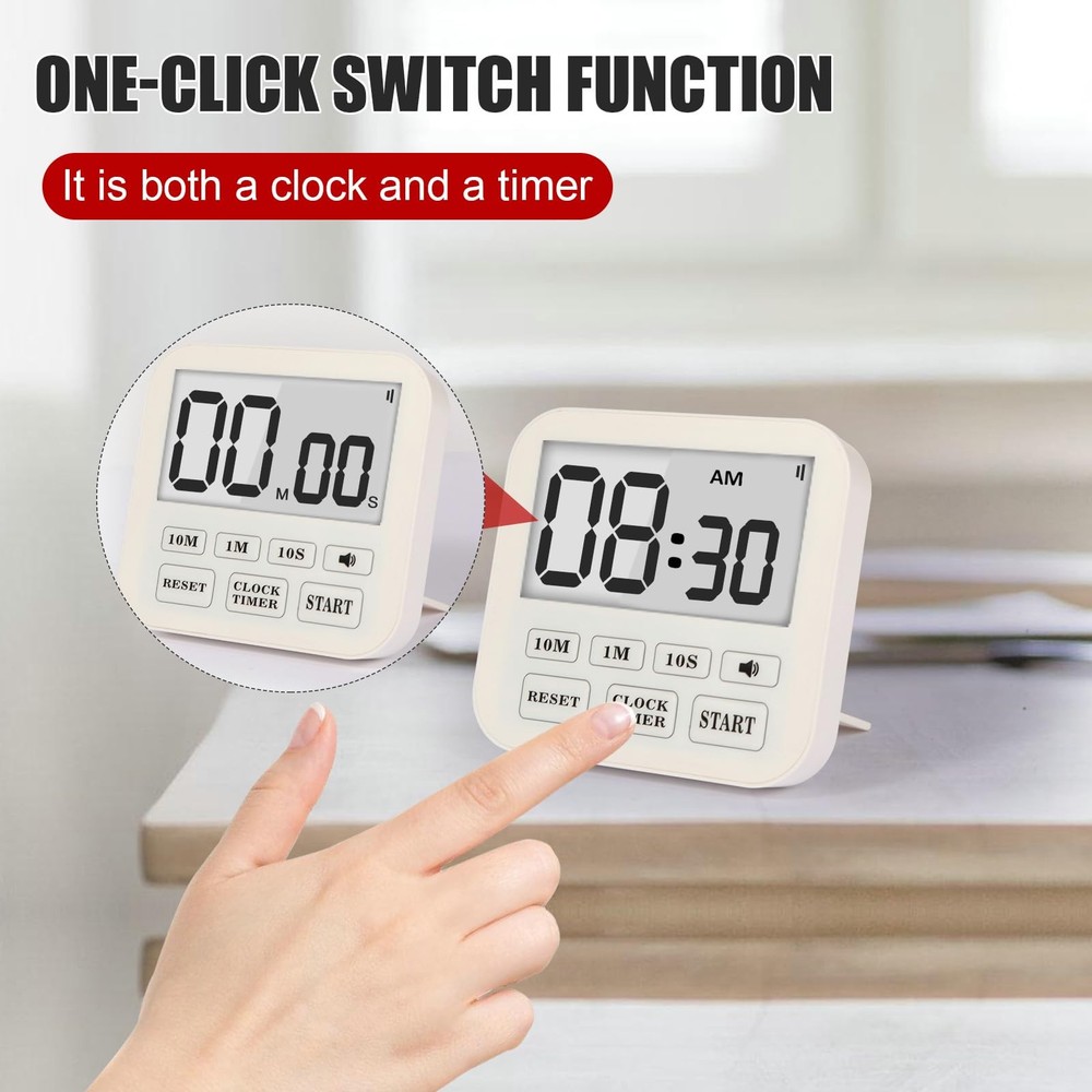 Digital Waterproof Shower Timer Bathroom Kitchen Timer with Strong Magnet and