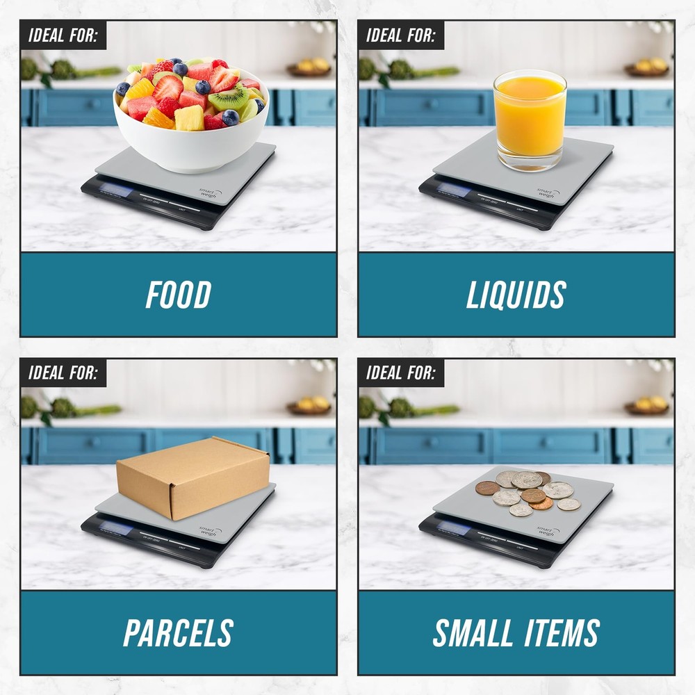 Smart Weigh Professional USPS Postal Scale with Tempered Glass Platform, Mult...