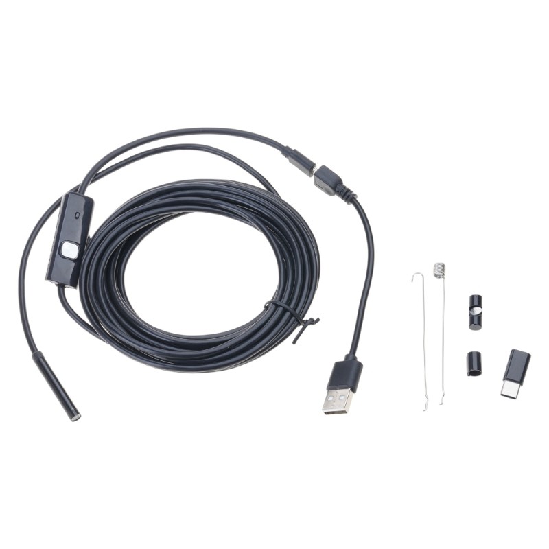 USB Endoscope Camera with 6 Adjustable LED Lights Borescope Snake Camera