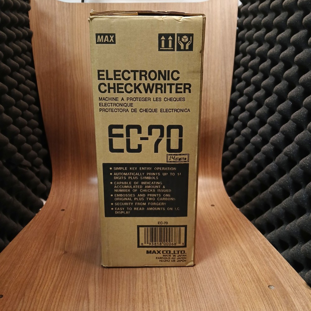 Max EC-70 Electronic Checkwriter Power Tested Open Box