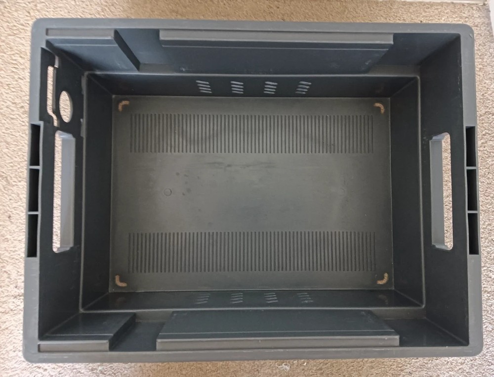 X5 Grey Royal Mail Stacking Boxes Heavy Duty Plastic Nesting Crates Storage