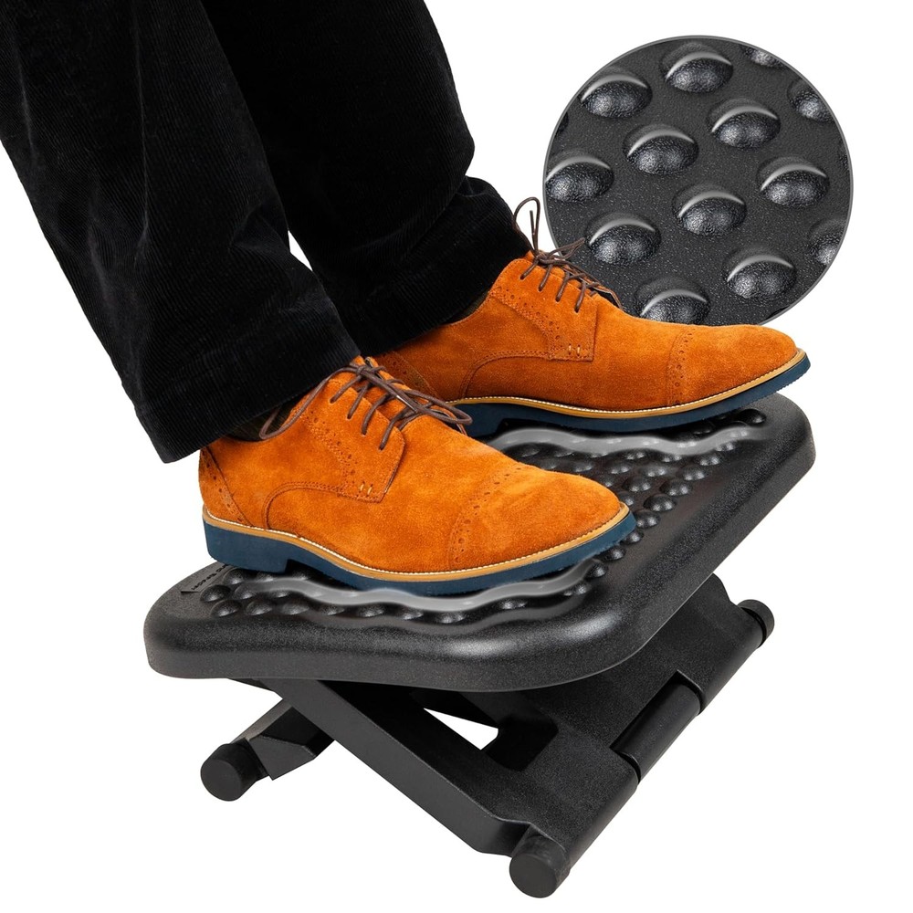 Foot Rest Under Desk at Work Ergonomic Height Adjustable Office Plastic
