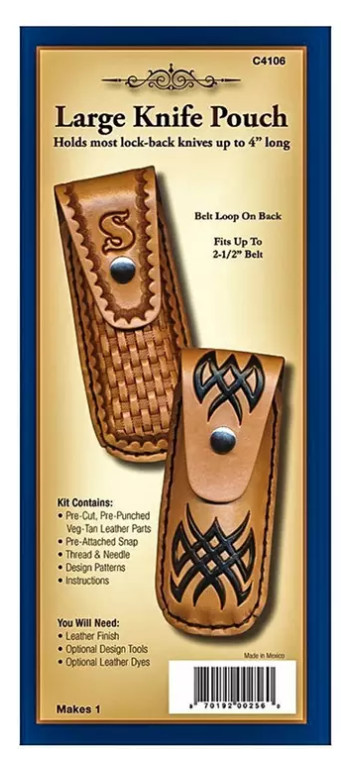 Realeather Leather Knife Pouch Kit - Large New