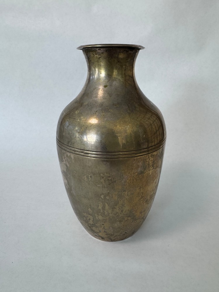 Silver Plated VTG E. P. N. S. Vase India EPNS Vessel Centerpiece Decor Patina