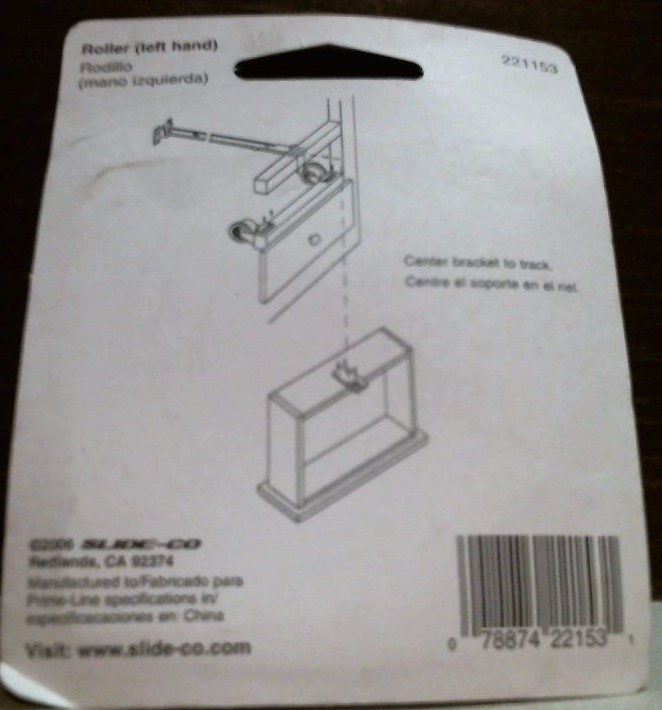 Slide Co. 22153 Prime Line Drawer Roller & Bracket FREE SHIPPING
