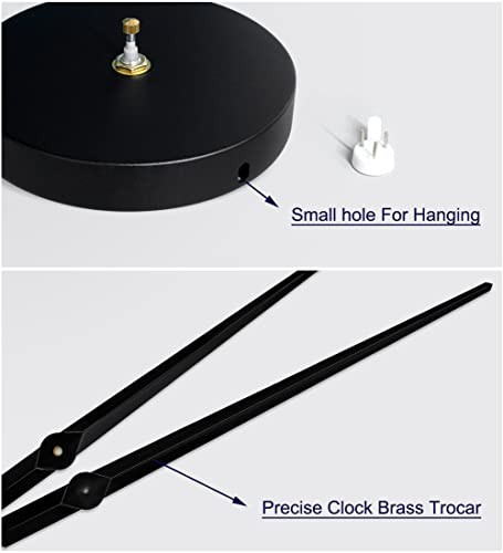 Large DIY Wall Clock Kit, 3D Frameless Wall Clock with Mirror Number Black