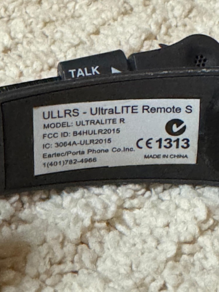 Eartec UltraLITE UL4S Wireless Intercom 4 Headset System Single Ear Crew