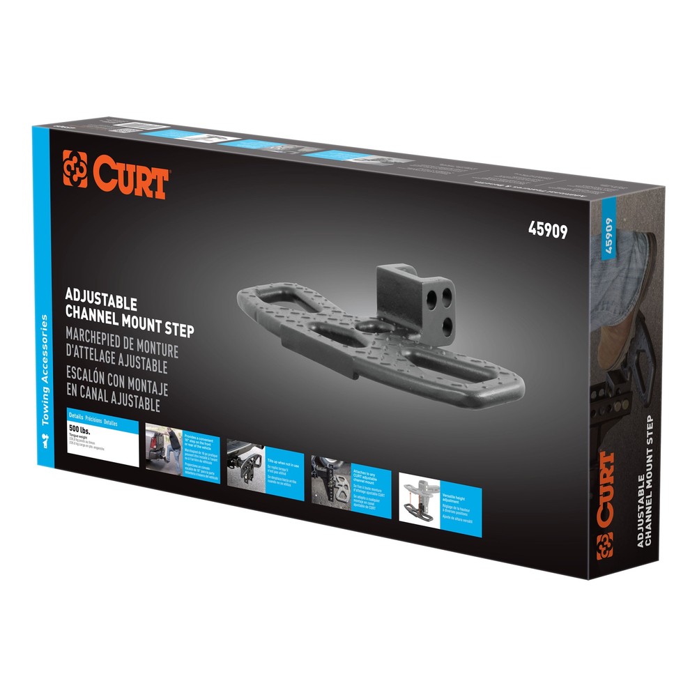 Curt Adjustable Channel Mount Hitch Step 45909