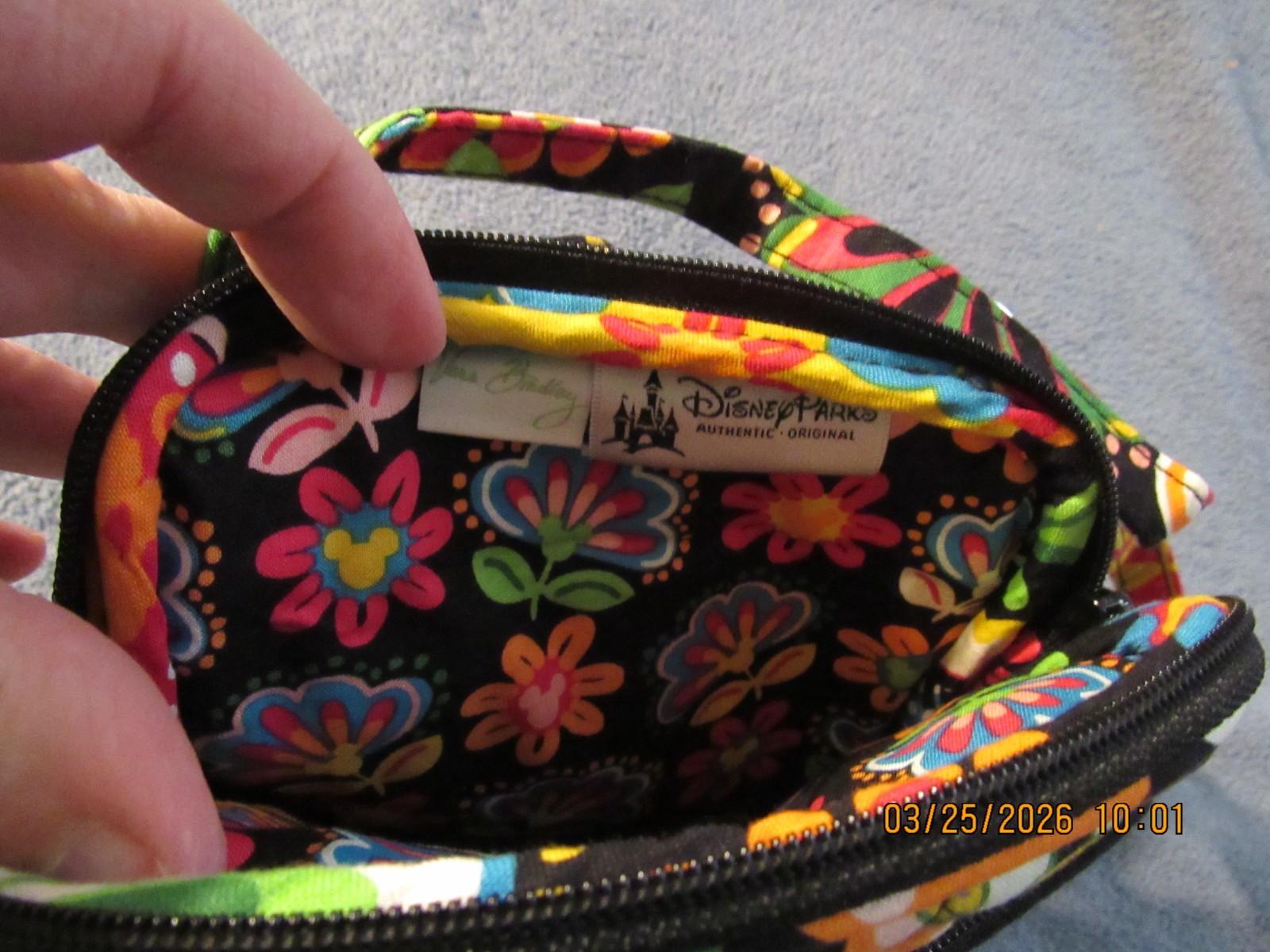 Disney Parks Vera Bradley Mini Hipster Midnight Mickey Mouse Crossbody New