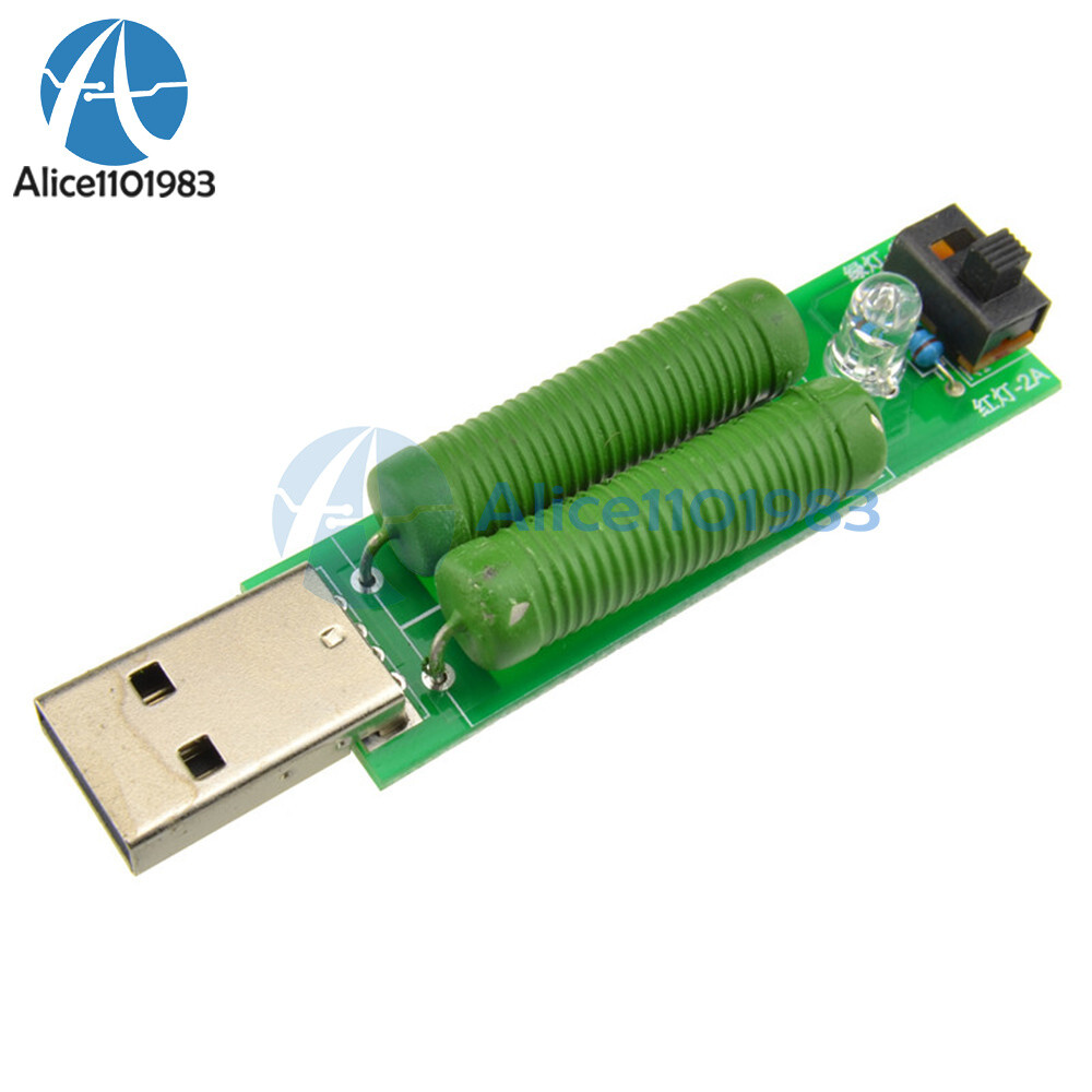 2PCS USB Load Resistor Power Resistors Mobile Power Aging Resistance Module 1A 2A
