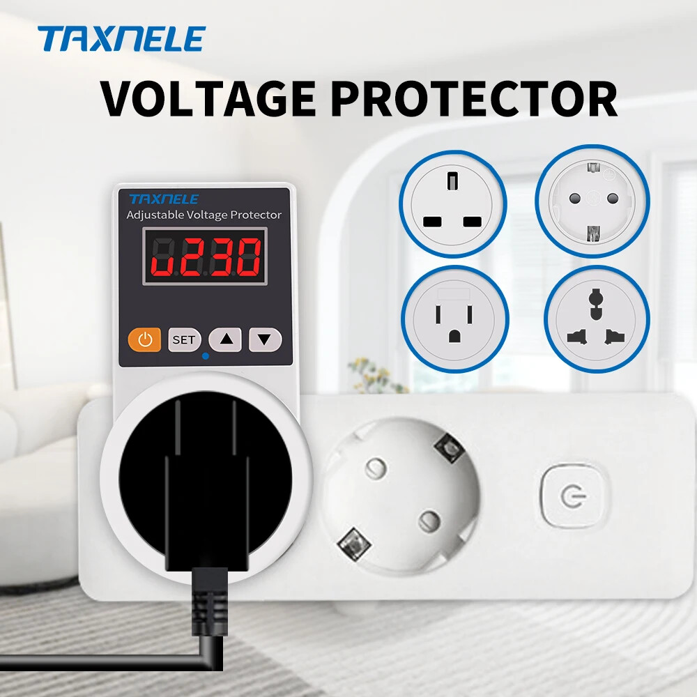 Automatic Voltage Protector Socket AC 220V Adjustable 16A Power Surge Protector