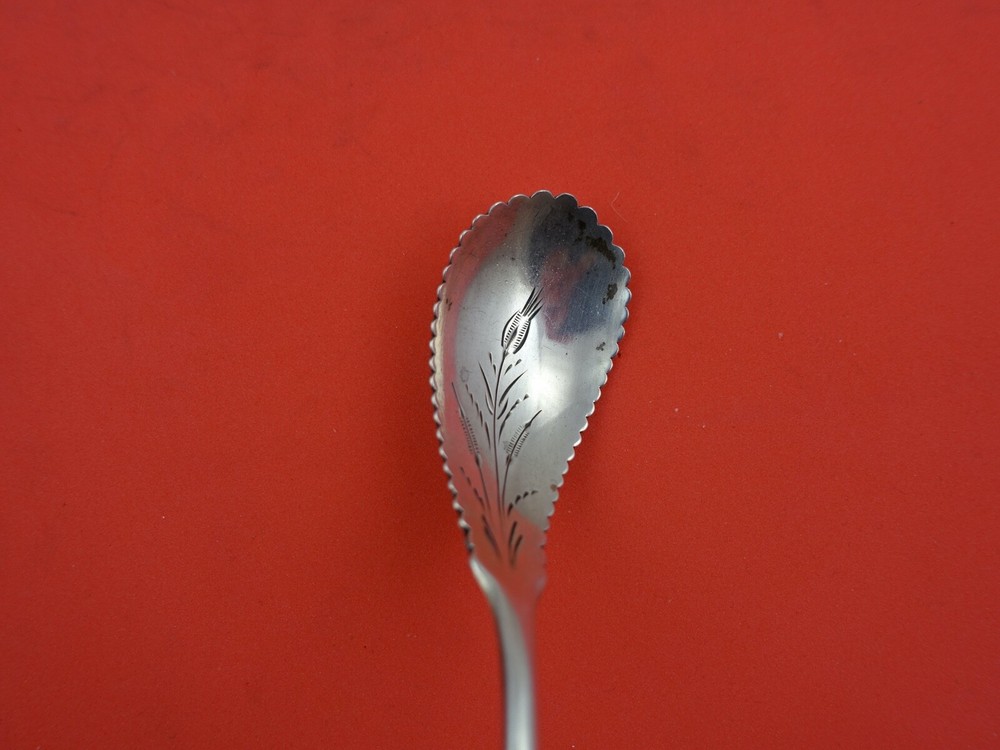 Washington by Manchester Sterling Silver Olive Spoon brite-cut solid 6 1/2"