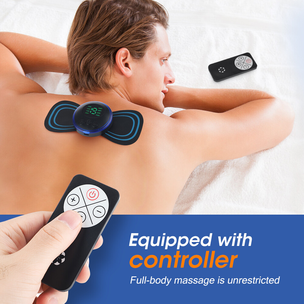 5Pcs Portable Mini Electric Neck Back Massager Cervical Massage Patch Stimulator
