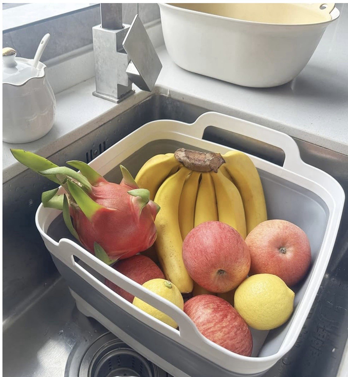 2 Pcs (9L+5L) Collapsible Basin Bucket-Collapsible Tub Portable Sink