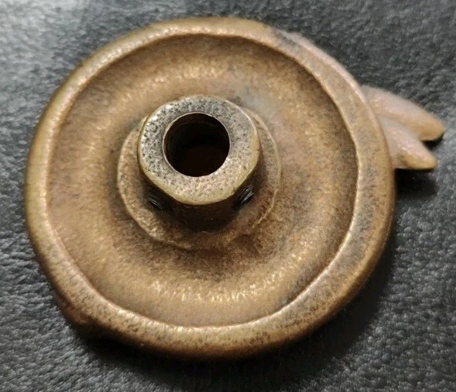 VINTAGE SOLID BRASS DRAWER PULL, HEAVY