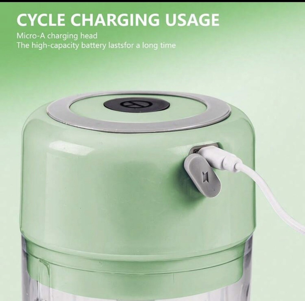 250ml Electric Garlic Chopper USB Mini Food Processor Portable