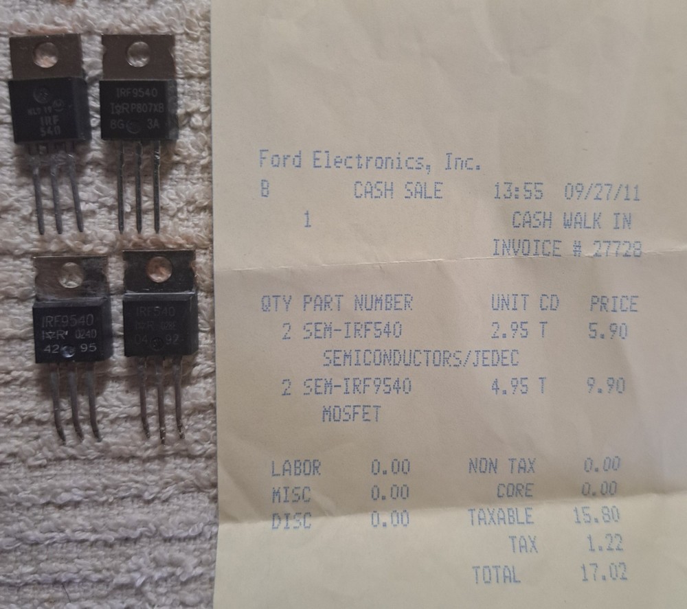 SEMICONDUCTORS IRF9540 AND IRF540