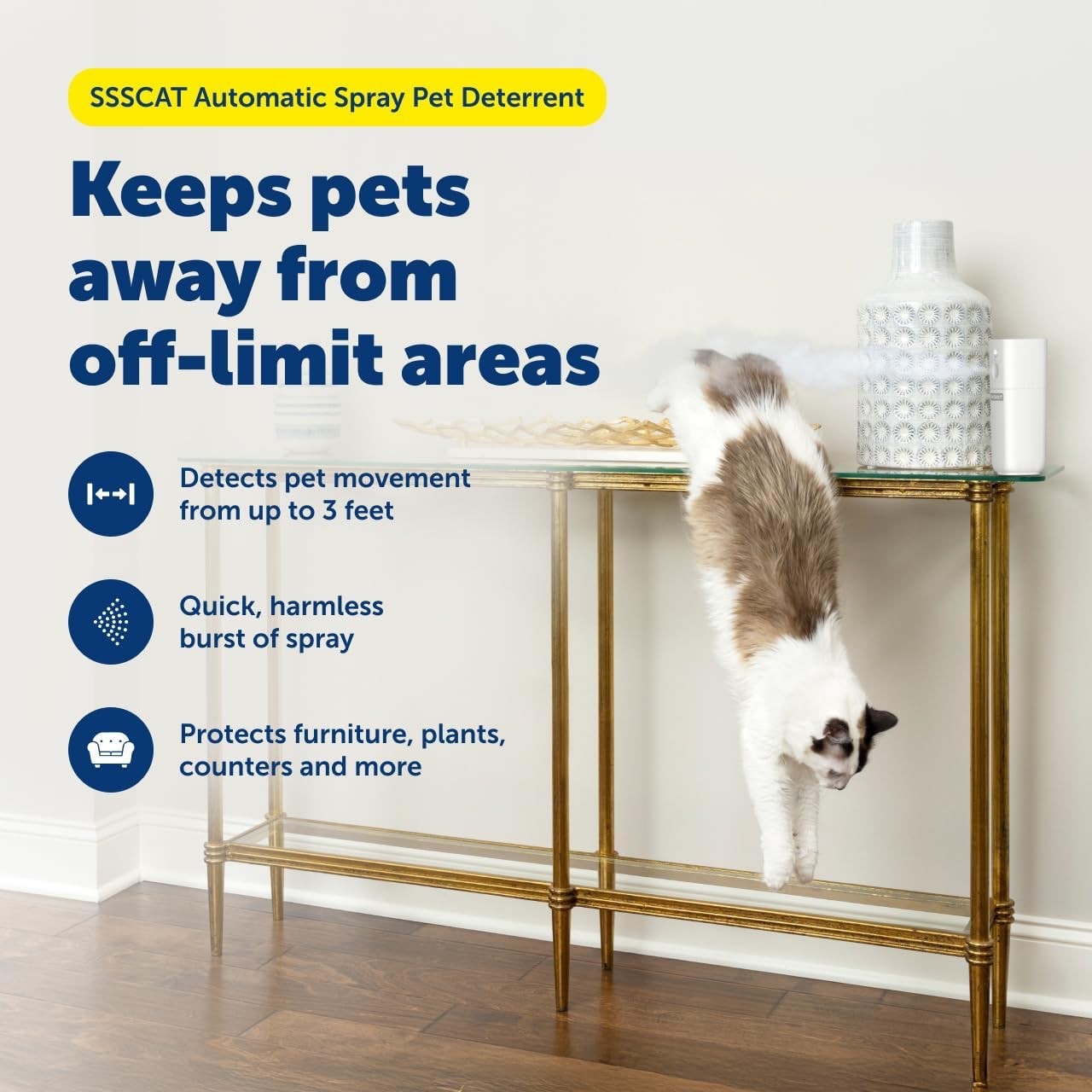 PetSafe SSSCAT Motion Activated Spray Deterrent for Cats & Dogs- 2025 New Design