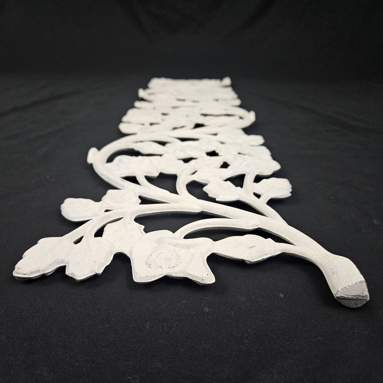 Vintage cast metal garden trellis wall decor pediment onlay