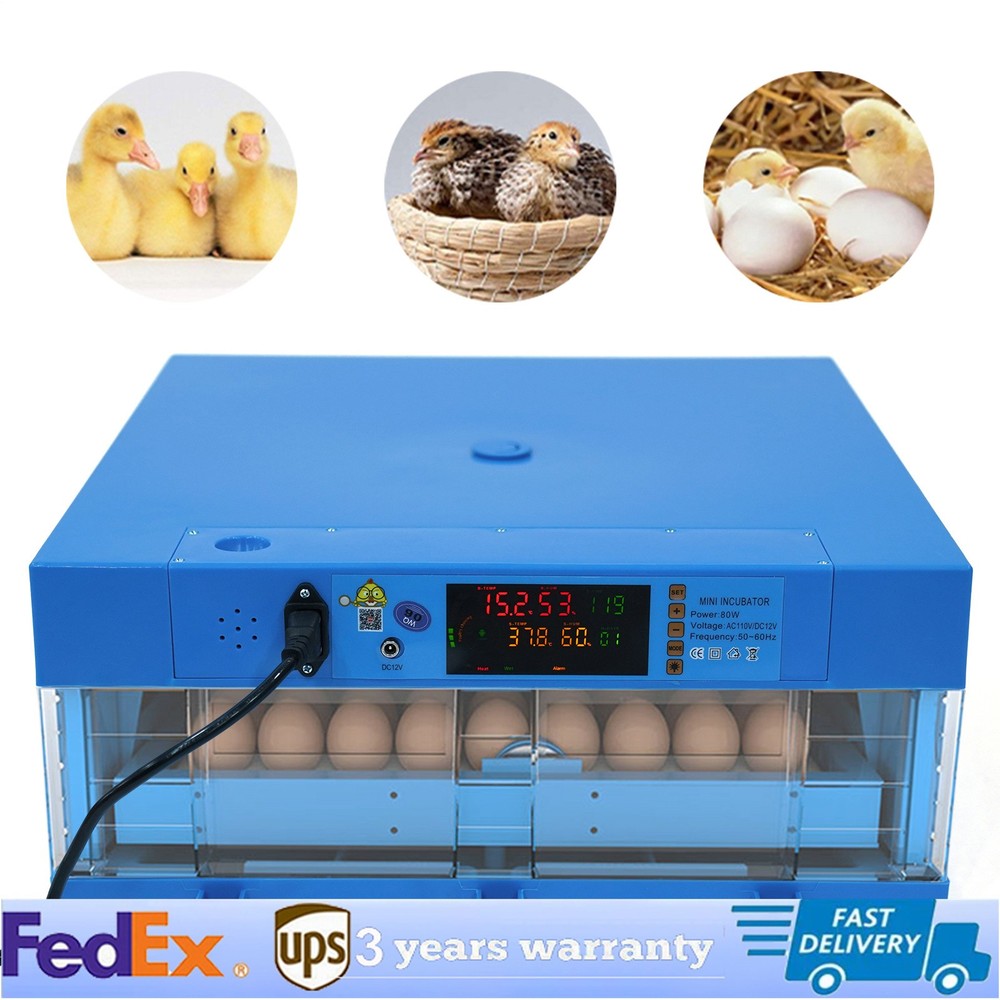 48 Eggs Incubator Automatic Digital Chicken Egg Hatcher Temperature Control