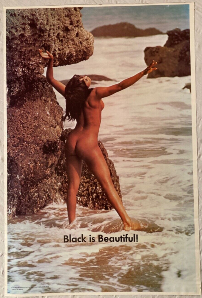 Black Is Beautiful 1970 Poster Nude African American Woman Richard Morgan