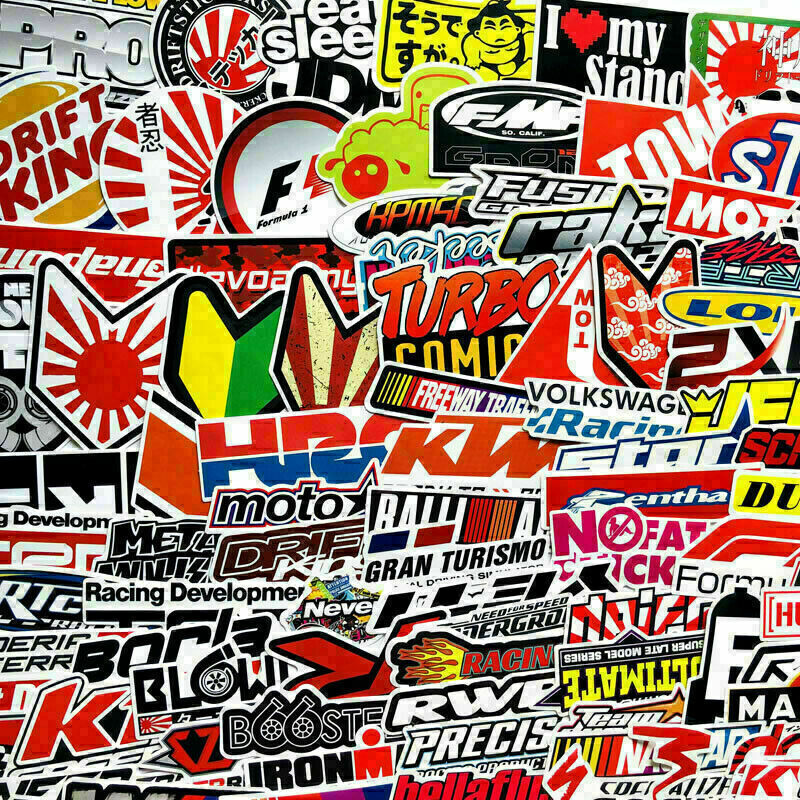 Lot Set of 100 Motorcycle Motocross Decals Stickers Pack Racing ATV UTV Dirtbike