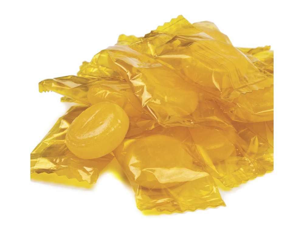 Sunrise 2 lb BUTTERSCOTCH DISKS Wrapped Hard Candy Discs BULK