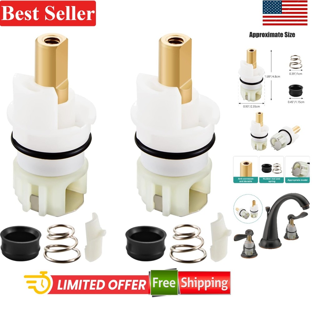 Faucet Stem Replacement Kit - Keep Your 2 Handle Faucet Running Smoothly, 2 Pack