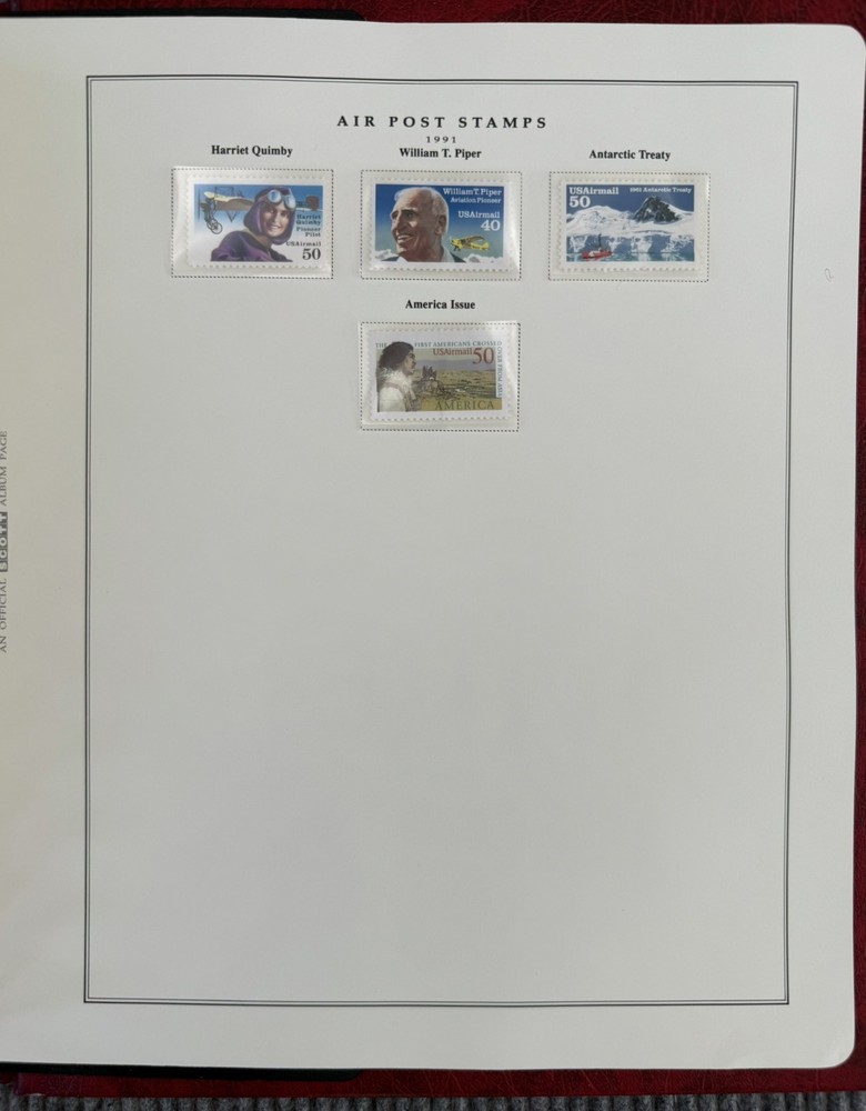 Scott US Platinum Hingeless Album & Slip Case $101+ FV - 299 Stamps - VOLUME 7