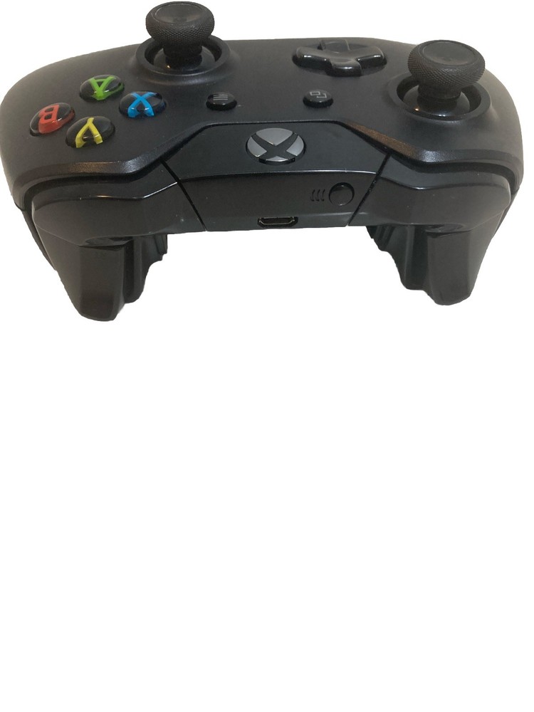 Xbox One Wireless Controller 1537 Black Working Tested & Cleaned W/ Backplate