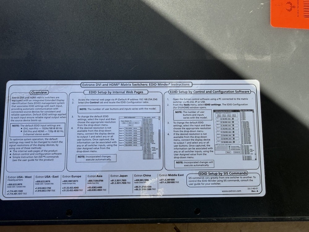 Extron DXP 84 HDMI Digital Matrix 60-881-01