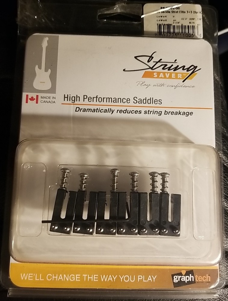 String Saver Saddle SS Saddle Elite 3+3 6pcs USA Offset Strat
