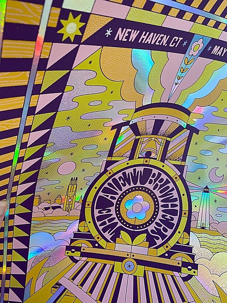 The Avett Brothers Westville New Haven 2022 HOLO RAINBOW FOIL AP Poster S/N #/25