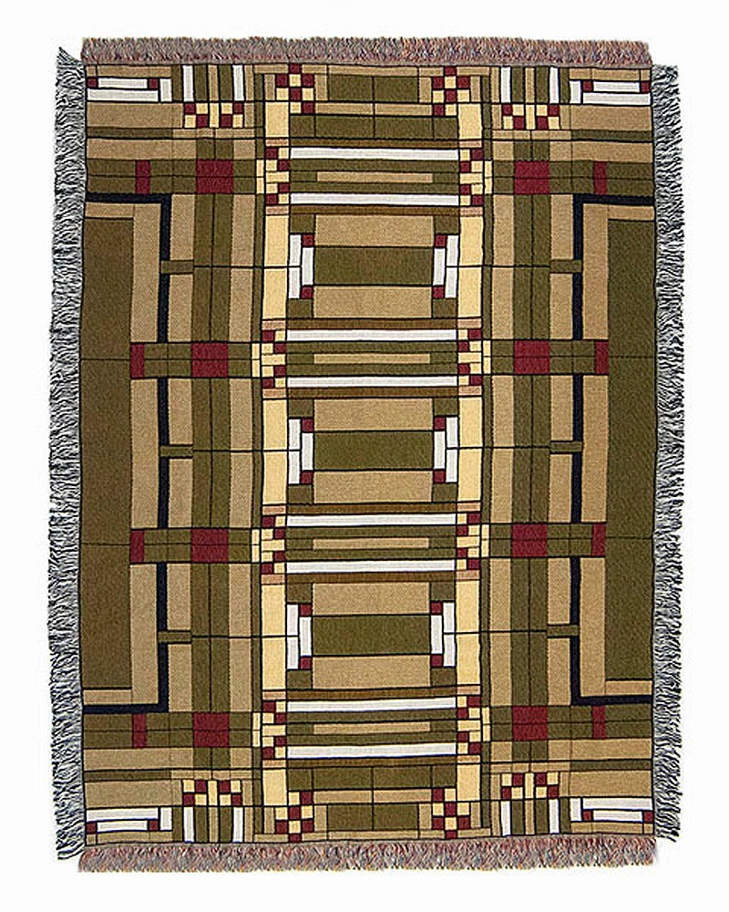 Frank Lloyd Wright Oak Park Skylight Tapestry Throw Blanket