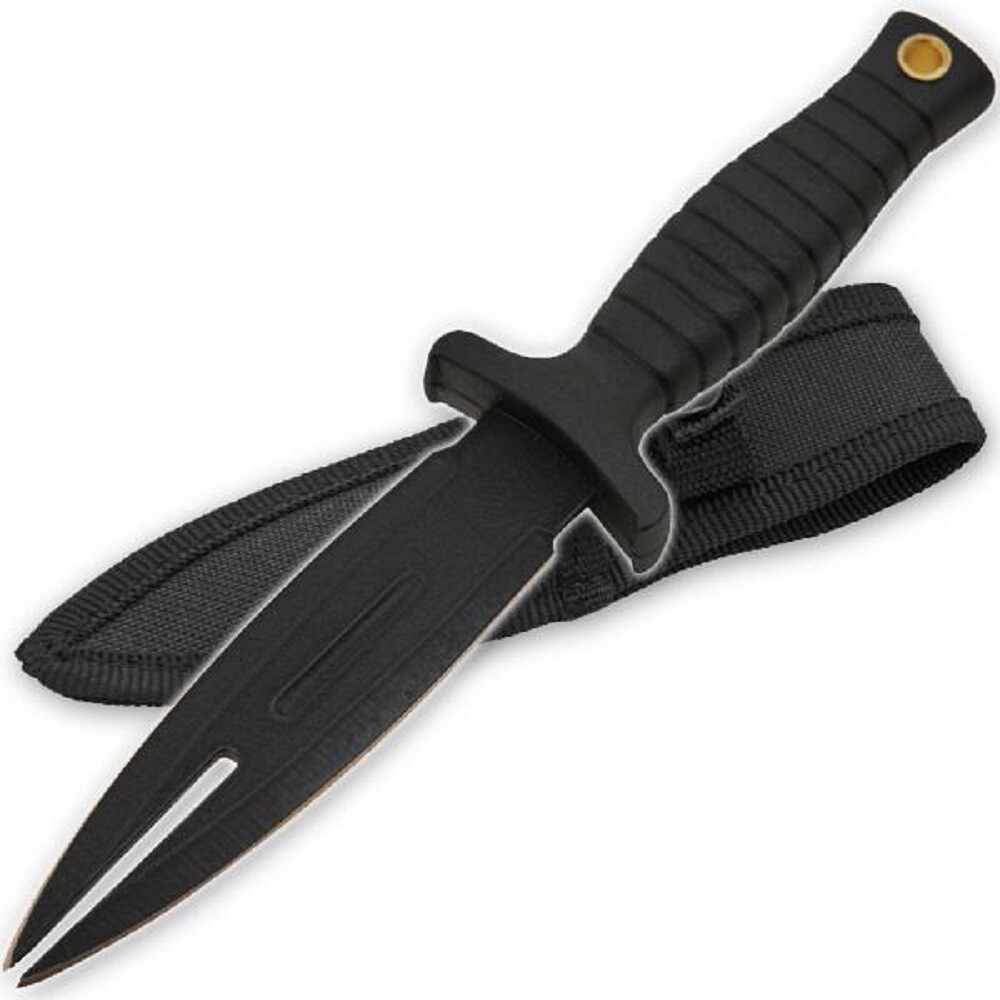 Wicked Twin Tip Commando Boot Knife Fighting Dagger /w Sheath - NEW