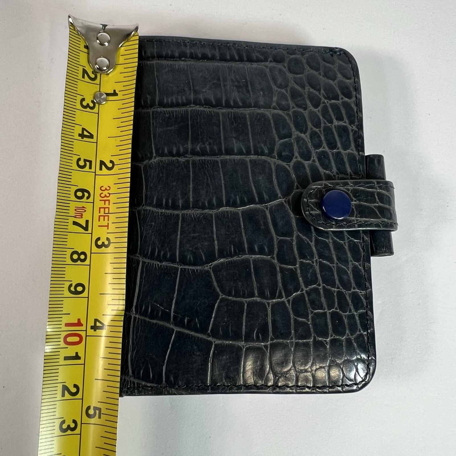 Vintage Filofax Ascot Mini Ring Croc Embossed LeatherPlanner USA Made