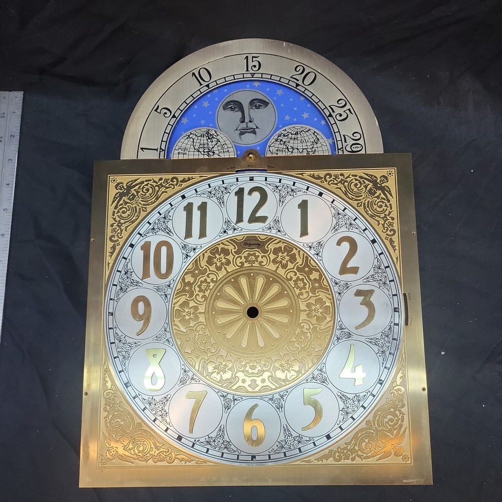 Ridgeway AUTHENTIC GRANDFATHER CLOCK MOVEMENT FACE PLATE