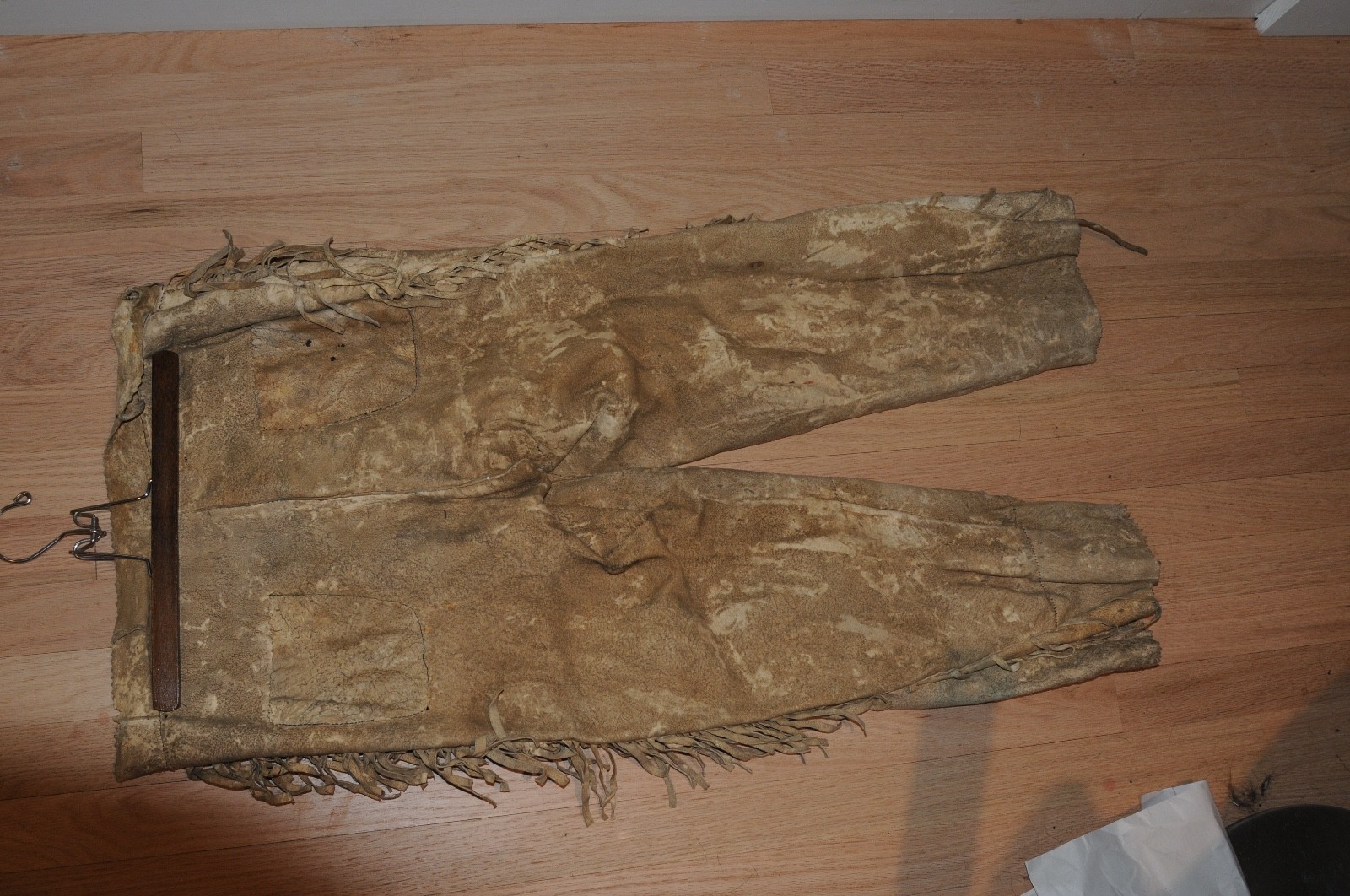 Early Vintage Native American Deer Skin Buck Skin Beaded Shirt and Pants Old****