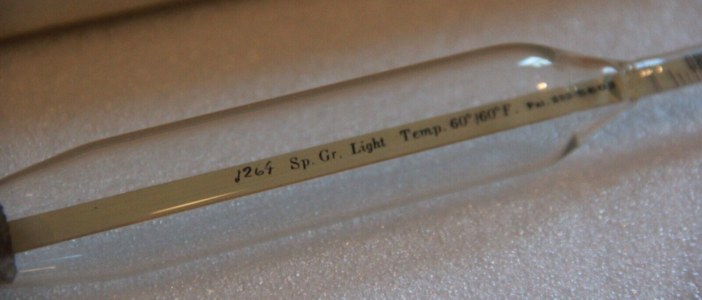 VINTAGE TAYLOR HYDROMETER SPECIFIC GRAVITY, No.H4244, ASTM 104H.