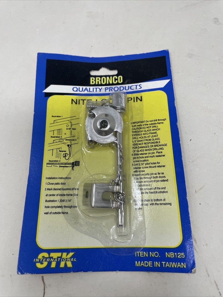 Bronco Nite Lock Pin NOS Model Number NB125