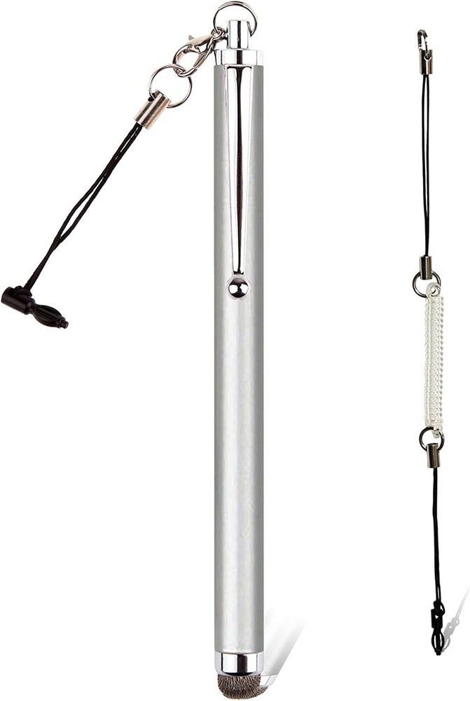 amPen Hybrid Stylus Pen - Interchangeable Hybrid Tip Touchscreen Stylus (Silver)