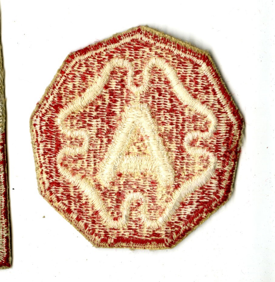 Ninth Army White Back Patch Europe Bulge Germany