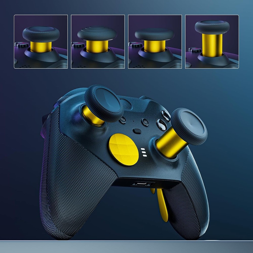 14-in-1 Controller Accessories Kit Compatible with Xbox Elite Bright Gold
