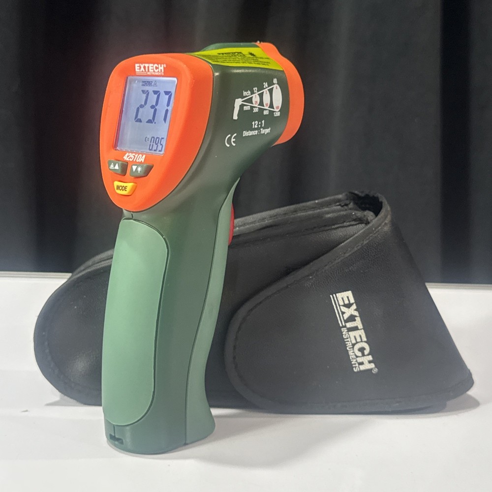 Extech 42510A Mini IR Thermometer w/ Case Tested Wide Range Laser