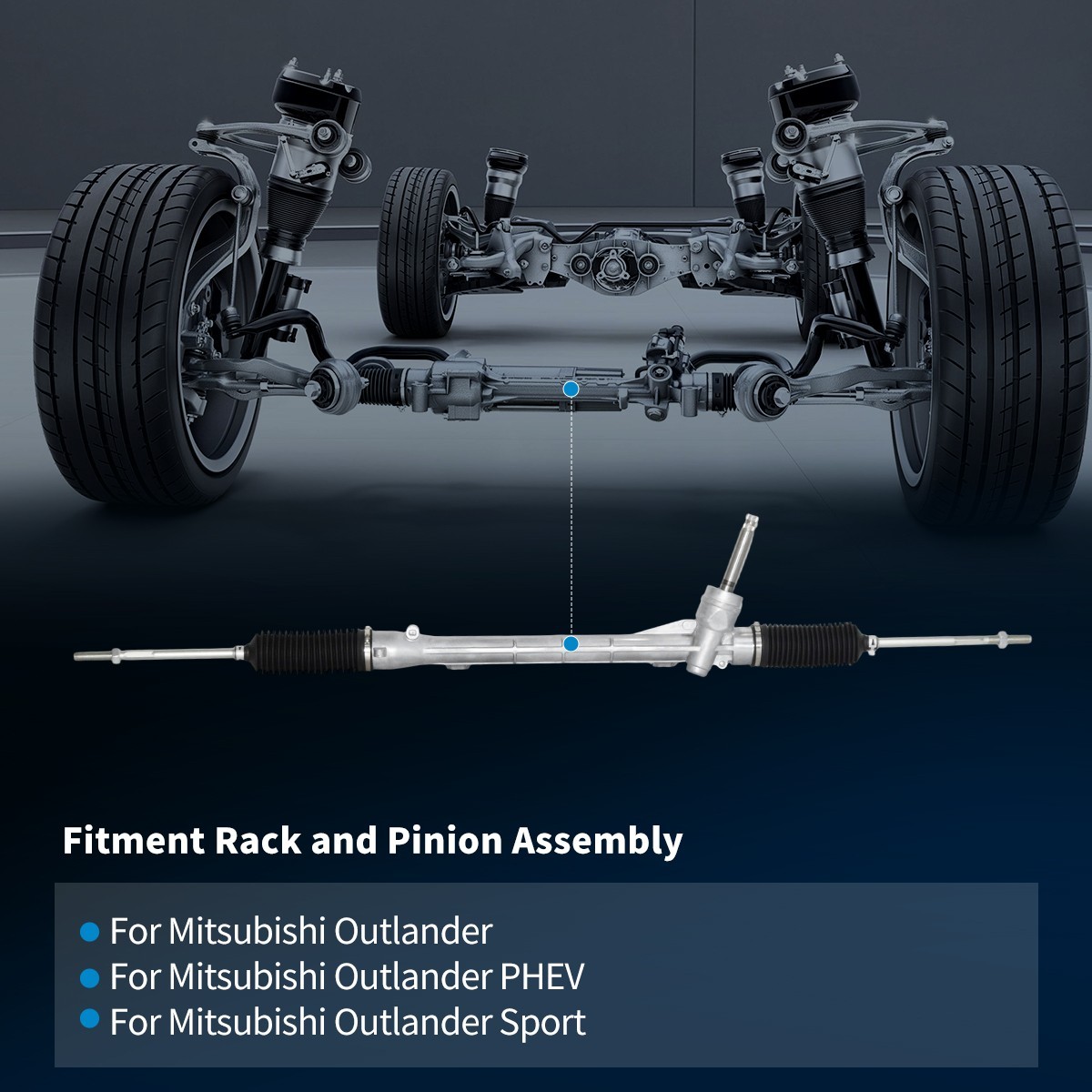 For Mitsubishi Outlander Sport 2011-2020 2.0L 2.4L Power Steering Rack & Pinion