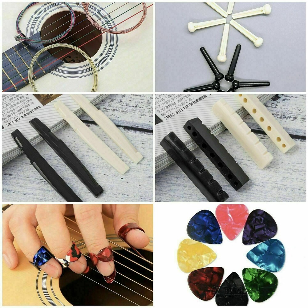 65PCS Guitar Accessories Kit Changing Tools Pick Pins Capo Winder Guitar Strings