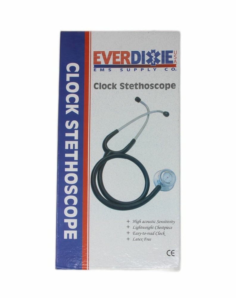 EVERDIXIE CLOCK STETHOSCOPE - BLACK