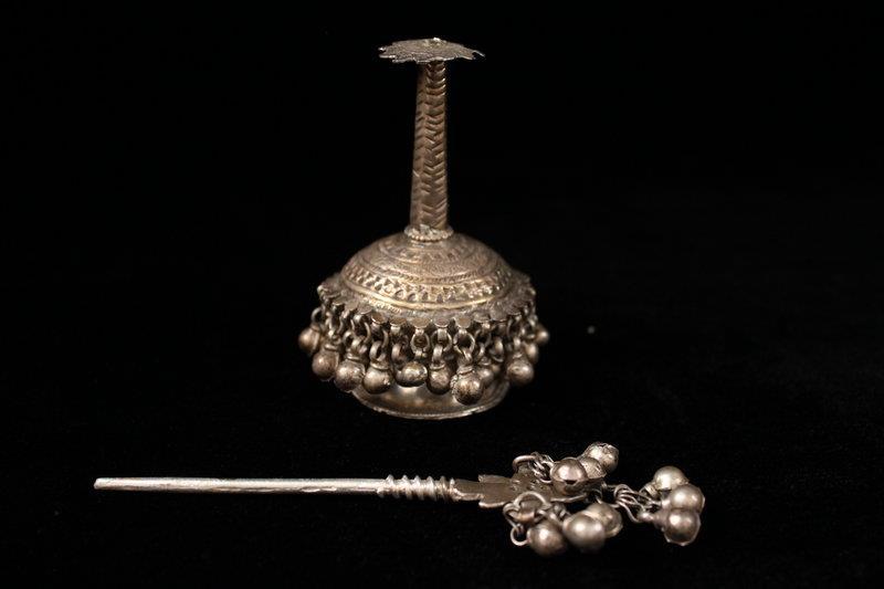 Antique Middle Eastern Hand Crafted Silver Item, Sormeh Dan.