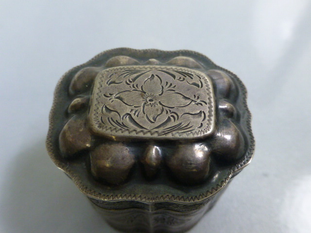 Dutch Antique 19th Century silver Spice / Patch Box